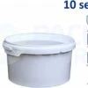 10 X Seau Blanc Rond Avec Couvercle - 3,5 Litres Avec Fermeture Garantie - Convient Au Congélateur Et Au Lave-vaisselle - Convient Aux Aliments Et Non Alimentaires - Produit Aux Nederland! -Nettoyage Produits Boutique 1200x918 1