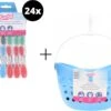 Sorbo Épingles à Linge à Linge Plastique 24 Pièces + Sorbo Panier à Pinces à Linge - Épingles à Linge à Linge -Panier à Pinces à Linge -Nettoyage Produits Boutique 1200x937 2