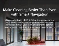 Aspirateur Robot 360 S8 Avec Fonction De Nettoyage - Avec Station De Charge - Système De Navigation Laser - Smart Control - Wit -Nettoyage Produits Boutique 1200x943 2
