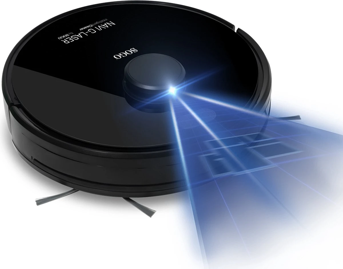 Sogo Navi G - Robot Aspirateur - Robot Aspirateur Avec Fonction De Nettoyage - Robot De Nettoyage Intelligent - Contrôle Via App - Zwart 5 Sogo Navi G - Robot Aspirateur - Robot Aspirateur Avec Fonction De Nettoyage - Robot De Nettoyage Intelligent - Contrôle Via App - Zwart – Image 3