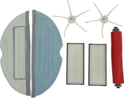 Kit D'entretien - Convient Pour Xiaomi Roborock S7, T7, T7 Plus - 2 Brosses Latérales - 1 Brosse En Caoutchouc - 2 Filtres HEPA - 2 Tampons De Nettoyage - Alternatief