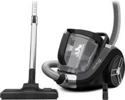 Rowenta Puissance Compacte XXL | Aspirateur Sans Sac | Volume De Poussière De 2,5 L | Tranquillement | Conception Compacte | Aspiration Extreme | Aspirateur | Tête D'aspiration Très Efficace | Gris-noir
