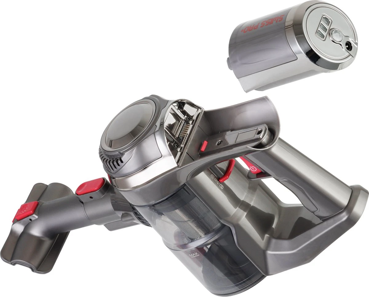 Swiss Pro+ Aspirateur-balai Sans Fil V12 Aspirateur-balai Sans Fil Avec Aspirateur à Main Eclairage LED Dans L'embout Forte Puissance D'aspiration 4 En 1 ! Qualité Suisse 8 Swiss Pro+ Aspirateur-balai Sans Fil V12 Aspirateur-balai Sans Fil Avec Aspirateur à Main Eclairage LED Dans L'embout Forte Puissance D'aspiration 4 En 1 ! Qualité Suisse – Image 6