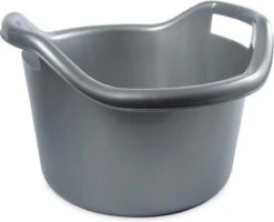 Seau De Nettoyage / Bol De Lavage Avec Poignées 14 Litres Argent 41 X 24 Cm - Seaux - Seau / évier En Plastique / Plastique Avec Poignées / Poignées