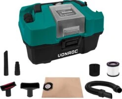 Aspirateur Universel Compact VONROC - 20V - Incl. Diverse Accessoires, 2 Batteries 2,0 Ah Et Chargeur Rapide -Nettoyage Produits Boutique 1200x975