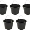 Synx Tools 5x Seau De Construction 12L Value Pack XXL Zwart - Seaux De Construction/Articles De Construction - Seaux Ménagers - Seaux De Nettoyage - Seau De Bricolage