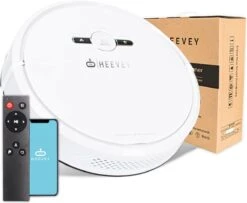 Aspirateur Robot Heevey Avec Fonction De Nettoyage - Convient à Tous Les Sols - Navigation Intelligente - Station De Charge Automatique - Comprend L'application Et La Télécommande - Édition 2022
