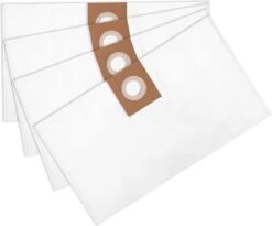 VONROC Sacs D' Sacs D'aspirateur Synthétique Pour Aspirateur Eau Et Poussière VC504AC & VC506AC / Aspirateur Tout Usage - 4 Pièces