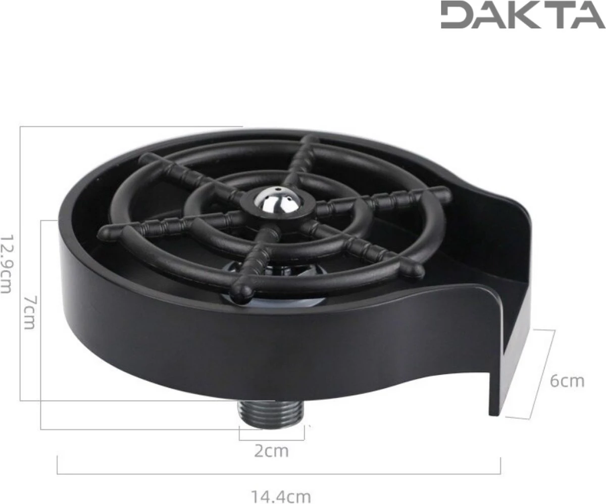 Lave-verres Dakta® | Rinceur De Glas | Nettoyant Pour Gobelets | Nettoyant Pour Vitres | Restauration | Noir 5 Lave-verres Dakta® | Rinceur De Glas | Nettoyant Pour Gobelets | Nettoyant Pour Vitres | Restauration | Noir – Image 3