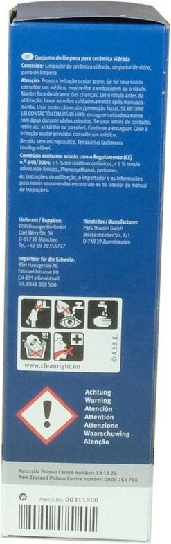 Bosch Siemens Hob Maintenance Set - Set De Maintenance Pour Les Surfaces Céramiques -Nettoyage Produits Boutique 377x1200