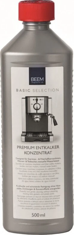 Concentré Détartrant BEEM - 500ML - Nettoyant Pour Machine à Café - Nettoyant Anticalcaire Universel - Convient Aux Machines à Café Et Expresso, Samovars Et Bouilloires