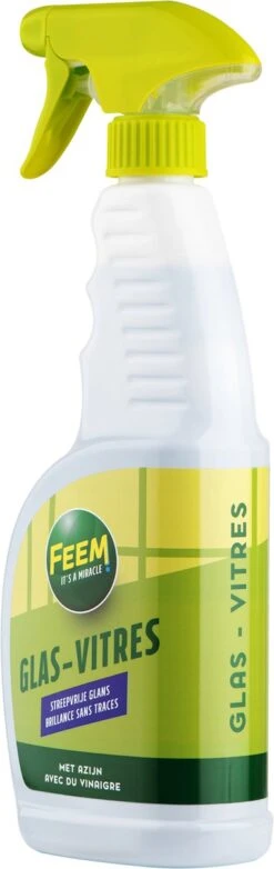 Feem Nettoyant Vitres Au Vinaigre Pour Fenêtres Miroirs Vitres Voiture - 650 Ml Spray -Nettoyage Produits Boutique 379x1200