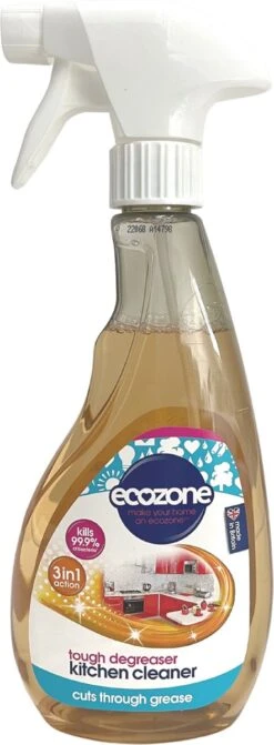 Nettoyant Et Dégraissant De Cuisine Ecozone - Nettoyant Tout Usage - Spray Tout Usage - Spray De Cuisine - Végétalien - Antibactérien - Formule écologique