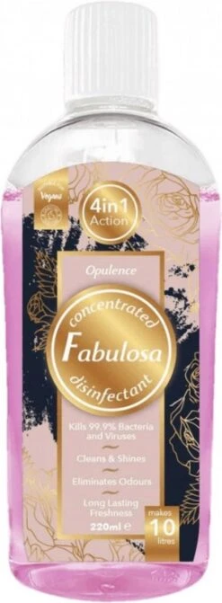 Fabulosa Opulence - Désinfectant 4 En 1 220 ML Nettoyant Tout Usage - Végétalien - Échantillon Gratuit Inclus