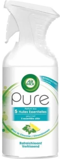 Airwick Air Freshener Aerosol - Huiles Essentielles Pures Fleur De Citron 250 Ml -Nettoyage Produits Boutique 456x1200 1