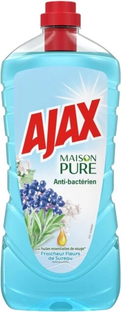 Ajax® Nettoyant Désinfectant Ménager AJAX Elderflower Pure Home Nettoyant Désinfectant Ménager AJAX Elderflower Pure Home Nettoyant Désinfectant Ménager 2x1,25 Litre