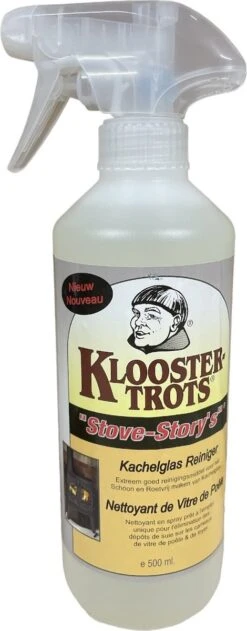 KloosterTrots Stove Glass Cleaner - Nettoyant En Spray Pour Les Dépôts De Suie Sur Les Vitres Du Poêle - Contenu : Spray De 500 Ml - Prix Par Pièce