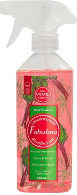 Fabulosa Wild Rhubarb - Spray Désinfectant Concentré Wild Rhubarb 500ML Nettoyant Tout Usage Fête Des Mères