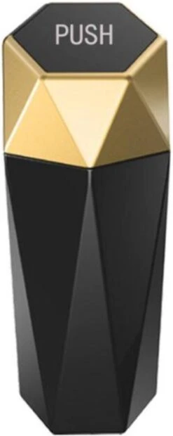WiseGoods Premium Diamond Design Car Prullenbak - Poubelle Autos - Accessoires De Vêtements Pour Bébé - Poubelles - Cadeau Gadgets - Or 600ML