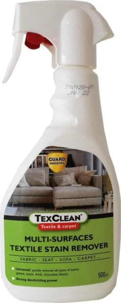 Détachant - Nettoyant Textile - Nettoyant Pour Tapis Pour Vêtements Et Textiles Tels Que Manteaux, Jeans, Tissus D'ameublement, Cuir, Etc. - Spray Texclean 0,75 Ml