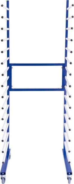 Chariot De Séchage De Peinture Etendoir De Séchage Etendoir De Séchage De Peinture - Réglable - 15 Couches De Séchage - Roues Pivotantes - Blauw - Capacité De Charge De 300 Kg -> 20 Kg Par Couche