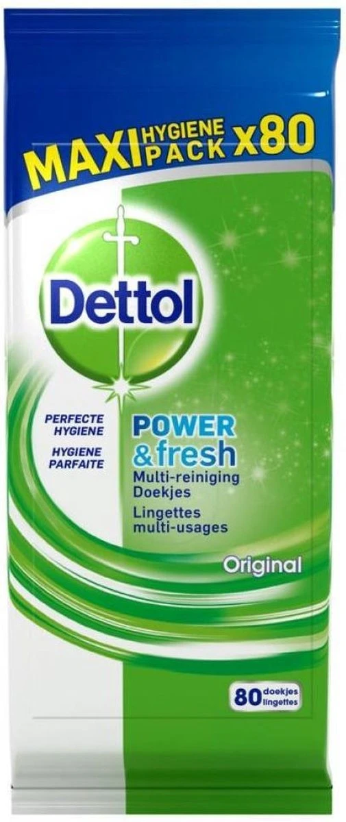 Dettol - Spray Nettoyant Tout Usage 1x 500ML - Original + 3x Lingettes Nettoyantes Hygiéniques Dettol 80 Pièces 4 Dettol - Spray Nettoyant Tout Usage 1x 500ML - Original + 3x Lingettes Nettoyantes Hygiéniques Dettol 80 Pièces – Image 2