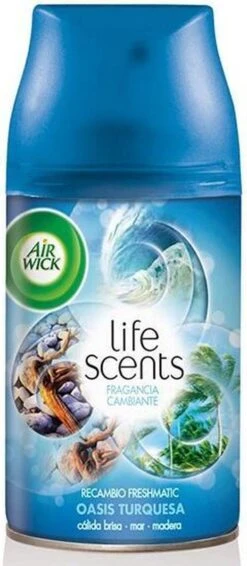 Air Wick Freshmatic Life Scents Turquoise Oase Double Recharge Pour Désodorisant 2 X 250 Ml -Nettoyage Produits Boutique 524x1200 1