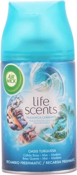 Air Wick Freshmatic Life Scents Turquoise Oase Double Recharge Pour Désodorisant 2 X 250 Ml -Nettoyage Produits Boutique 528x1200 3
