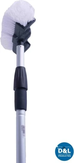 Manche Télescopique Hydro Avec Débit D'eau 2.20 M + Brosse Dure Professionnelle à Trois Faces