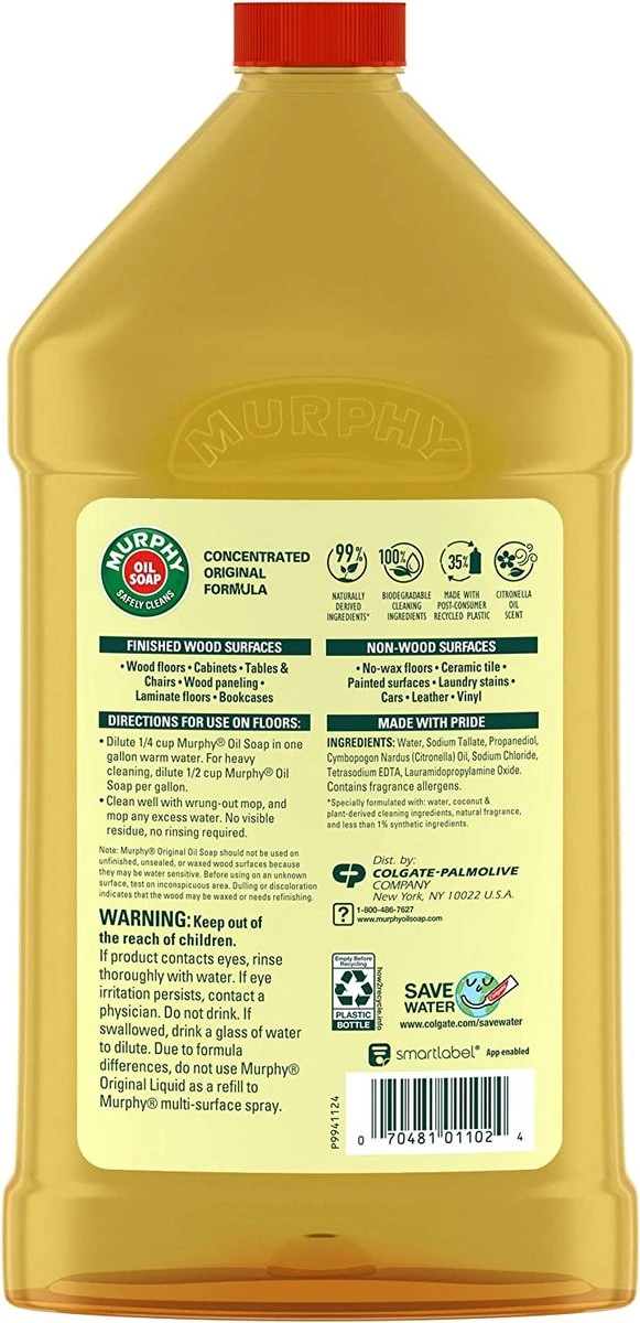 Murphy Nettoyant Parquet Nettoyant Concentré - Nettoyant Parquet - 99% Végétal - BIO - 3X 946 ML 9 Murphy Nettoyant Parquet Nettoyant Concentré - Nettoyant Parquet - 99% Végétal - BIO - 3X 946 ML – Image 7