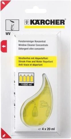 Kärcher Nettoyant Pour Vitres Concentré Karcher 4 X 20 Ml Nettoyant Pour Vitres Window Vac