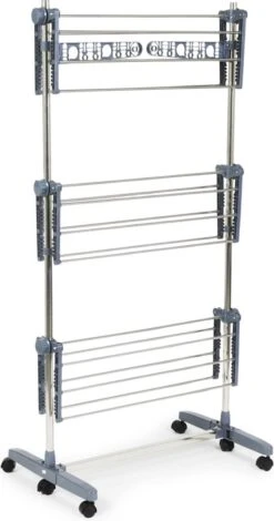 UMUZI CLEANING Grand Séchoir à Linge Pliable à 3 Niveaux, étendoir à Linge Peu Encombrant, Séchoir Pour Linge Mobile Avec Roulettes, 14,49 M Espace D'accrochage. -Nettoyage Produits Boutique 631x1200