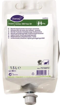 TASKI JONTEC 300 FREE - INTELLIDOSE 2 X 1.5 LTR - NETTOYANT POUR PLANCHER NEUTRE FAIBLE MOUSSANT CONCENTRÉ