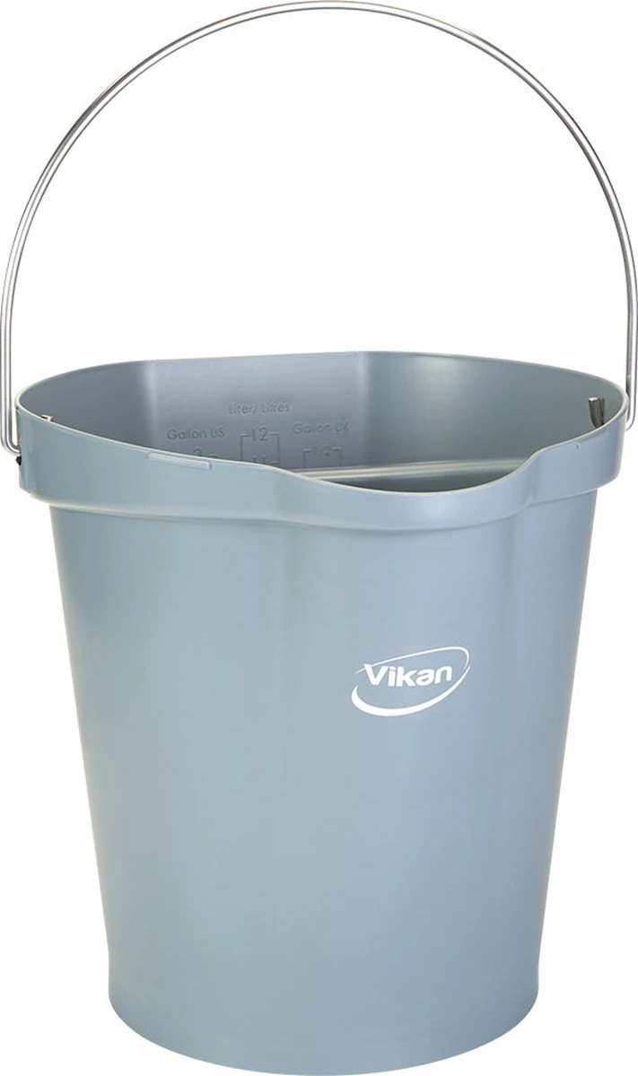 Seau Vikan 568688 - 12 Litres - Grijs - Seau Robuste - Résistant Aux Produits Chimiques - Maximum 100 ° C - Convient Aux Travaux De Transformation Des Aliments Et De Nettoyage 3 Seau Vikan 568688 - 12 Litres - Grijs - Seau Robuste - Résistant Aux Produits Chimiques - Maximum 100 ° C - Convient Aux Travaux De Transformation Des Aliments Et De Nettoyage
