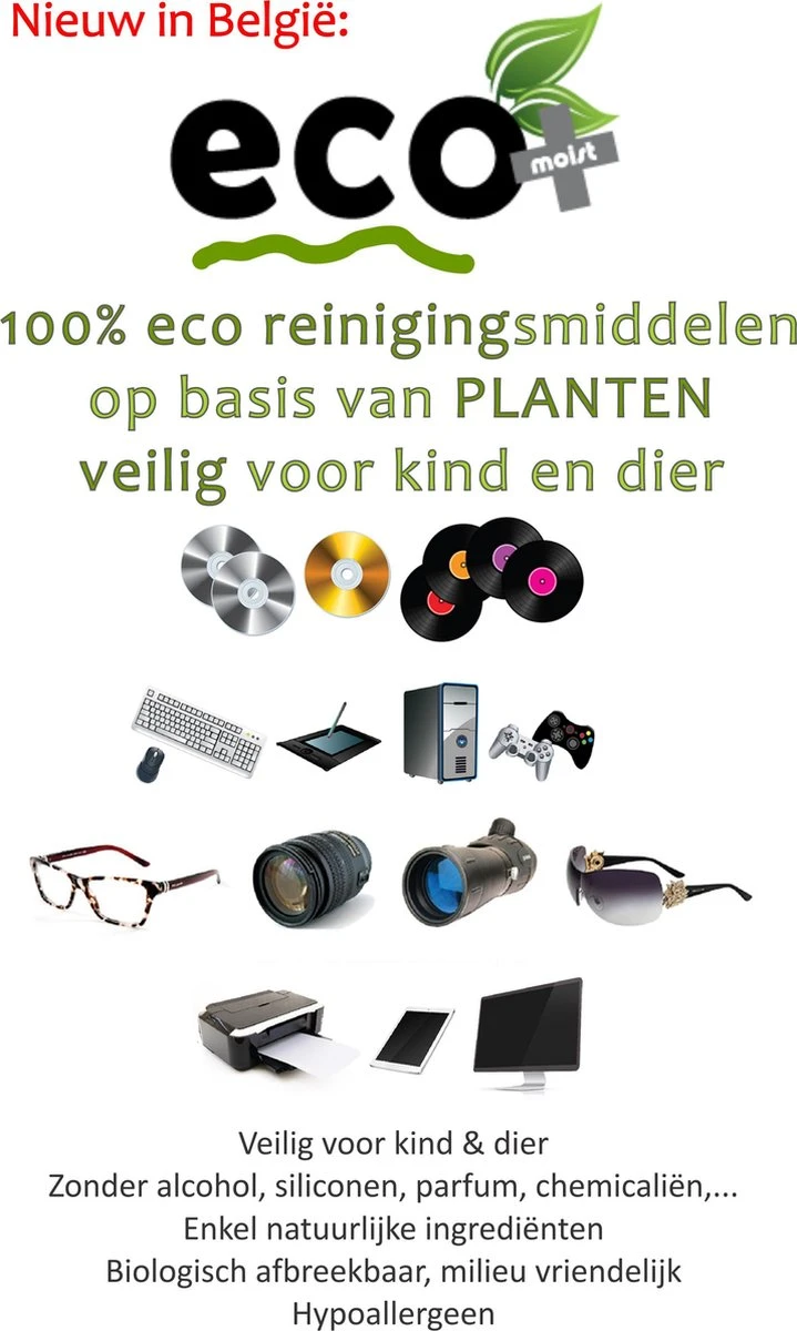 Ecomoist Home Starter Kit - 4 Produits De Nettoyage 100% Naturels (rechargeables) Différents Pour Tous Vos écrans, électroménagers, Vitres Et Miroirs, La Voiture, ... (+ 6 Chiffons En Microfibre) 6 Ecomoist Home Starter Kit - 4 Produits De Nettoyage 100% Naturels (rechargeables) Différents Pour Tous Vos écrans, électroménagers, Vitres Et Miroirs, La Voiture, ... (+ 6 Chiffons En Microfibre) – Image 4