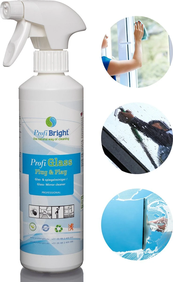 ProfiGlass Business - Nettoyant Pour Vitres - Nettoyant Intérieur - Nettoyant Pour Miroir - Geen Brume - HACCP - 500 Ml 3 ProfiGlass Business - Nettoyant Pour Vitres - Nettoyant Intérieur - Nettoyant Pour Miroir - Geen Brume - HACCP - 500 Ml