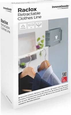 Corde à Linge Rétractable - Corde à Linge Rétractable - Ligne De Séchage à Rouleaux - Étendoir à Linge Rétractable - Corde à Linge Rétractable - Panier De 24 Pinces à Épingles à Linge GRATUIT -Nettoyage Produits Boutique 737x1200