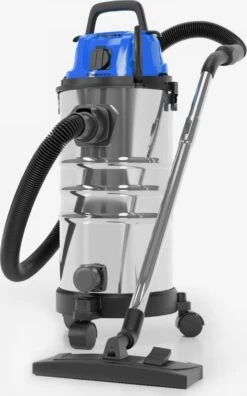 GoodVibes - Aspirateur Industriel - Nettoyeur à Sec - Fonction Soufflage - Aspirateur à Eau - Aspirateur Multifonctions - 30L - 2300W - Inox - Blauw -Nettoyage Produits Boutique 748x1200 1