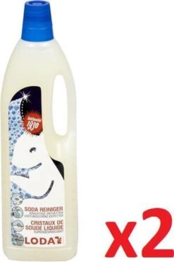 LODA Soda Cleaner - Dégraissant Adapté Au Nettoyage Des Carrelages De Comptoir Chrome . - 750 Ml X 2