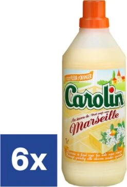 Nettoyant Pour Sols Carolin - Fleur D'oranger De Marseille - 6 X 1L - Value Pack