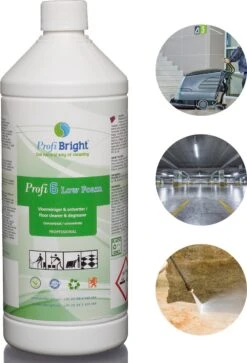 ProfiBright Business - Nettoyant Et Dégraissant Pour Sols Profi6 LF Low Foam - Sols En Béton - Convient Pour Autolaveuse - Faible Mousse - 1 Litre