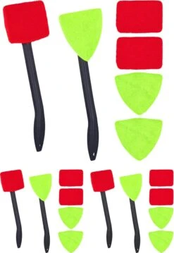 Relaxdays 6x Essuie-glace De Voiture - Nettoyant Pour Vitres De Voiture - Nettoyant Pour Pare-brise - Chiffons En Microfibre