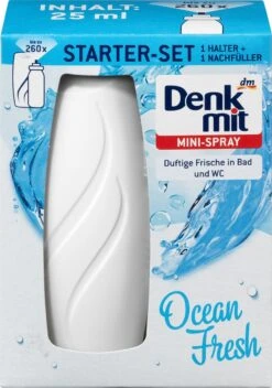 Denkmit Désodorisant Mini Spray Ocean Fresh Avec Support, 25 Ml