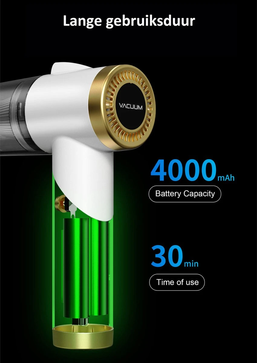 Dr. Wonder Handheld Thief Sans Fil - Aspirateur à Main Pliable - Solide Et Liquide - Rechargeable Par USB - Nettoyant Pour Poils D'animaux - Zwart 8 Dr. Wonder Handheld Thief Sans Fil - Aspirateur à Main Pliable - Solide Et Liquide - Rechargeable Par USB - Nettoyant Pour Poils D'animaux - Zwart – Image 6