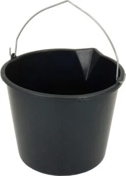 Prosperplast Seau Ménager Noir Robuste 12 Litres Avec Bec Verseur - Produits Ménagers - Seaux Ménagers / Seaux Pratiques / Seaux De Construction / Seaux De Nettoyage