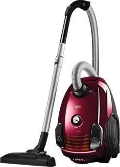 Aspirateur - AEG VX6-2-RR - Rouge - 3,5 L - Pour Moquette Et Sol Dur - Aspirateur Très Puissant Avec Sac - Cordon 6m