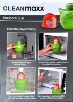 Cleaner Micro-ondes Suzy Steaming Vert - 15x6cm | Pour Un Nettoyage Facile Du Micro-ondes | Nettoyant Micro-ondes -Nettoyage Produits Boutique 862x1200 2