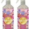 FABULOSA - Pretty Posies - 2x 500ML - Spray Désinfectant - Concentré - Nettoyant Tout Usage - Prêt à L'emploi - Spray Désinfectant Pink - Vegan - BIO