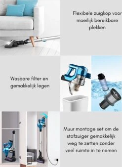 Aspirateur Best - Aspirateur Balai Sans Sac Sur Batterie - Aspirateur à Main Best Seller - Aspirateur à Main Avec Manche - 23 KPA - Zwart -Nettoyage Produits Boutique 878x1200