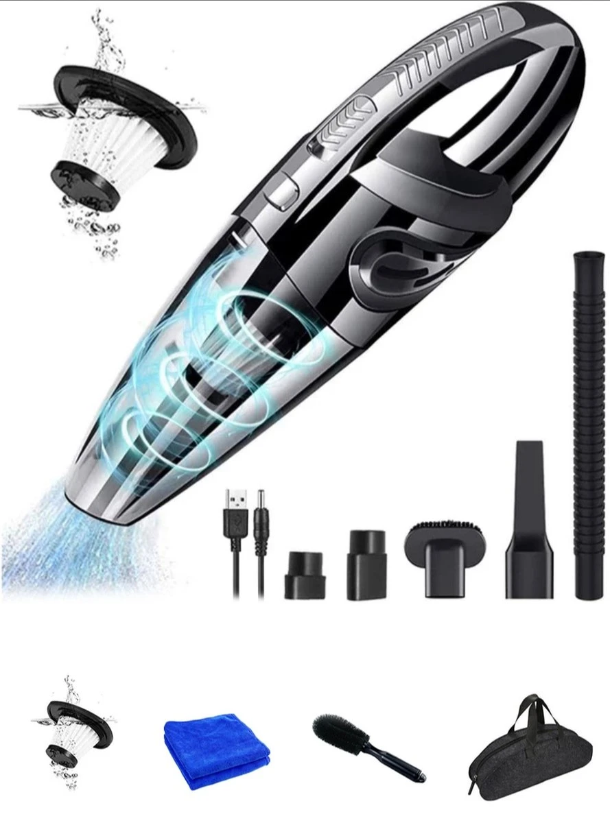 Aspirateur à Main Sans Fil SoloCare - Aspirateur Sans Fil - Pour Droog Et Humide - Nettoyeur De Poils Pour Animaux De Compagnie - Aspirateur à Main Rechargeable Avec 5 Accessoires - Filtre HEPA - Zwart 3 Aspirateur à Main Sans Fil SoloCare - Aspirateur Sans Fil - Pour Droog Et Humide - Nettoyeur De Poils Pour Animaux De Compagnie - Aspirateur à Main Rechargeable Avec 5 Accessoires - Filtre HEPA - Zwart